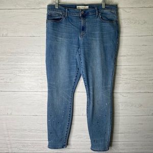 Gap true skinny jeweled ankle jeans
